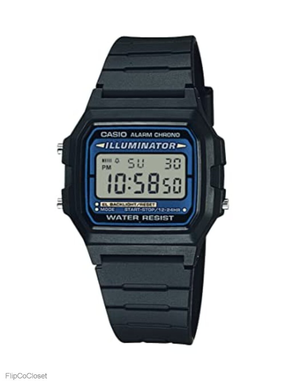 Vintage Digital Watch EL Backlight Stopwatch Alarm Water-Resistant